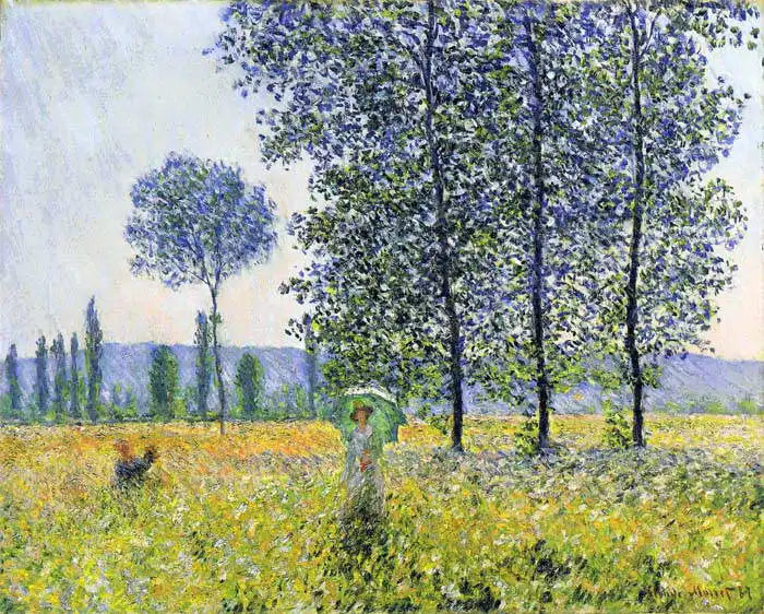 🎨 Polí na jaře – Claude Monet, kolem roku 1887