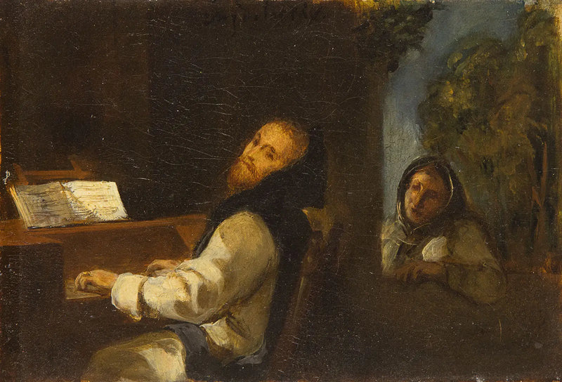 Karel V. v klášteře Yuste - Eugène Delacroix