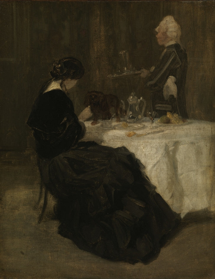 Dame à une table - Charles Bargue