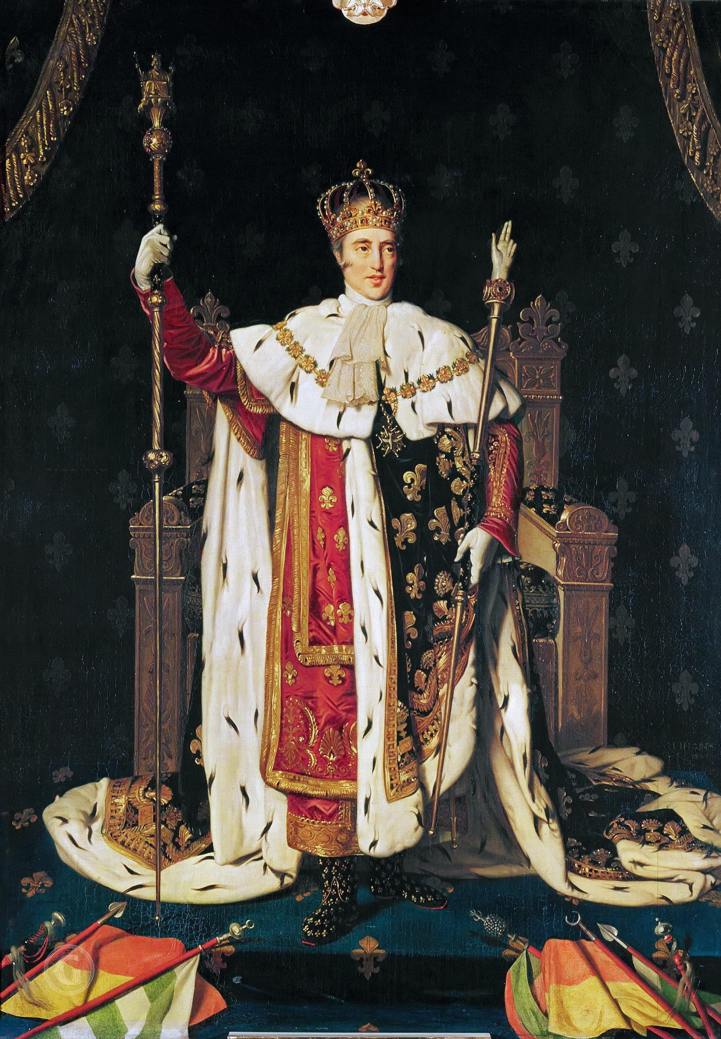 Karel X v korunovačním kostýmu - Jean-Auguste-Dominique Ingres