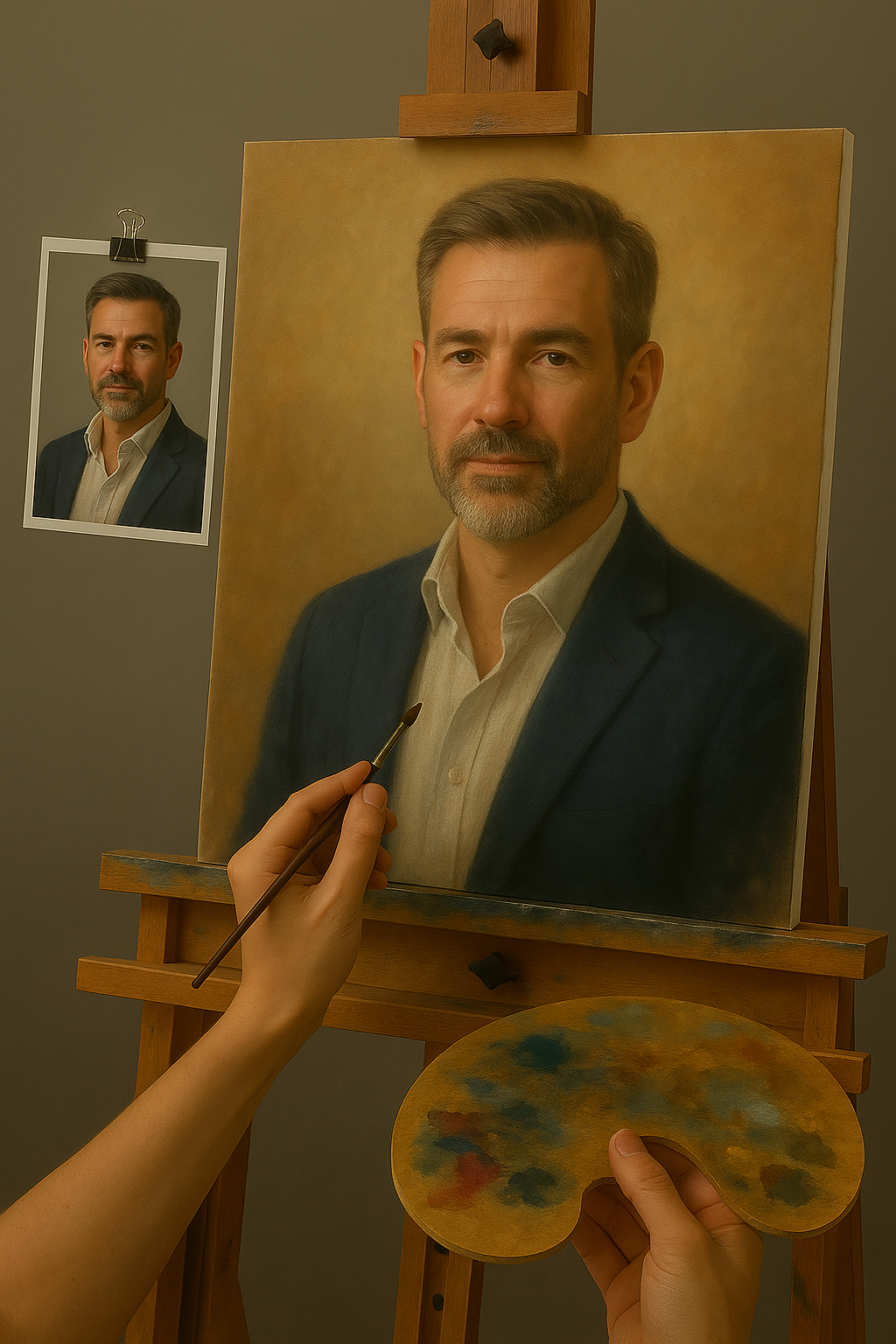 🎨 Přizpůsobitelný portrétní obraz 1 osoby – unikátní olejomalba