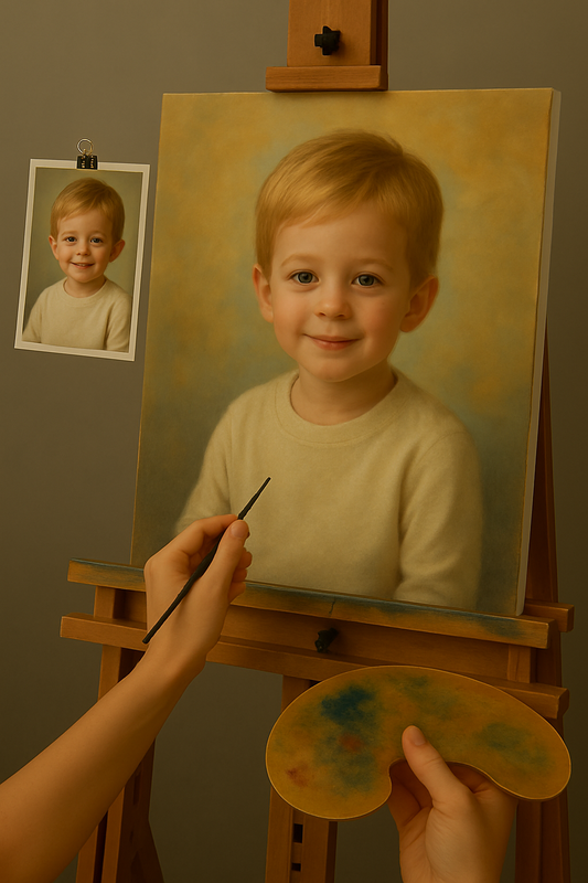 🎨 Personalizovaný dětský obraz – unikátní olejomalba