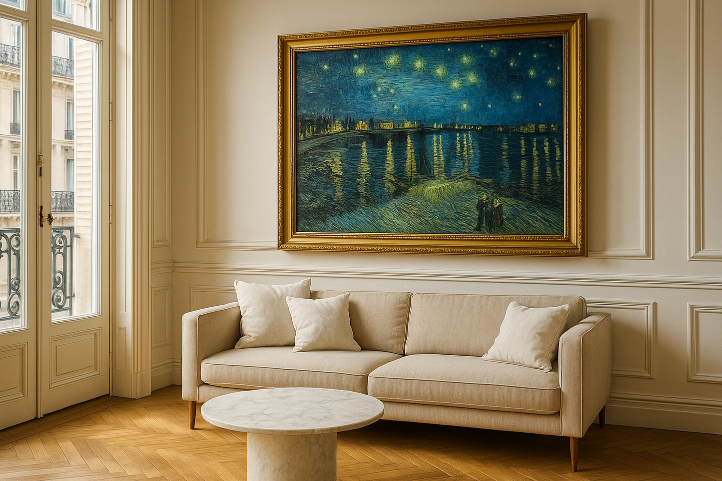 🖼️ Hvězdná noc nad Rhônou – Vincent van Gogh (1888)