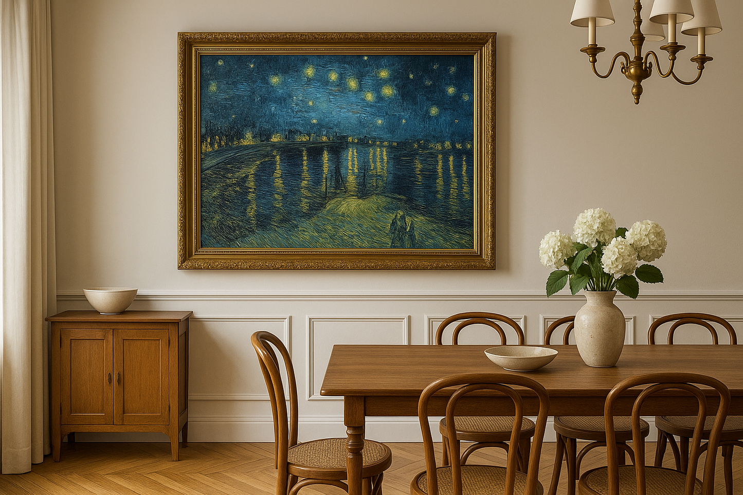 🖼️ Hvězdná noc nad Rhônou – Vincent van Gogh (1888)