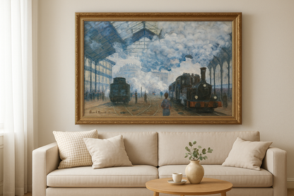 La Gare Saint-Lazare, příjezd vlaku – Claude Monet, 1877