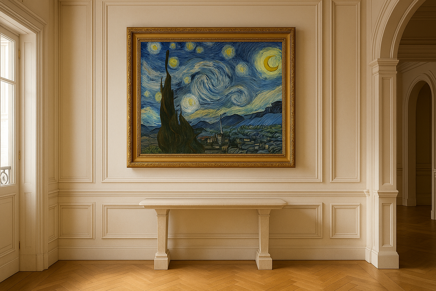 🌌 Hvězdná noc – Vincent van Gogh (1889)