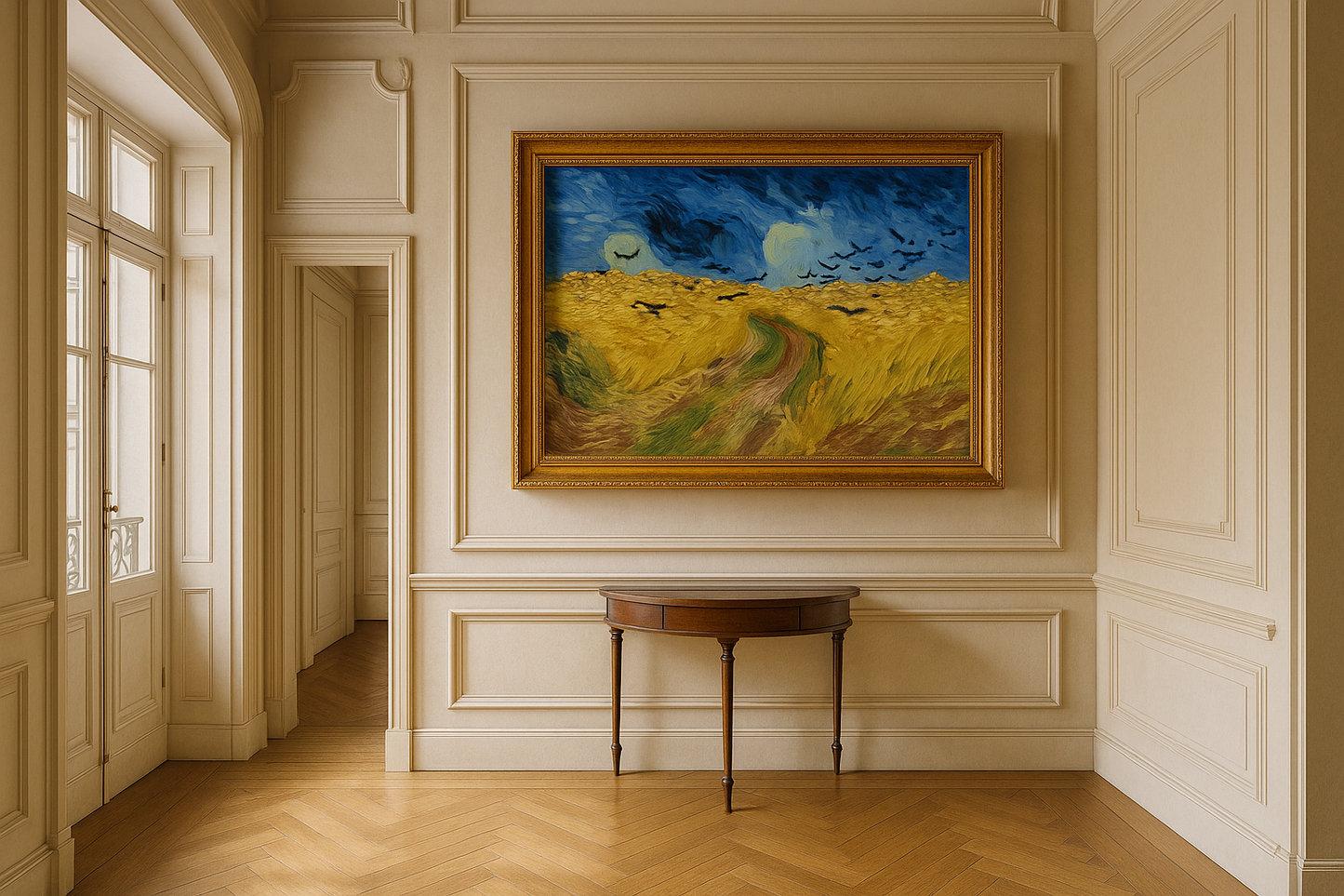 🖼️ Pole pšenice s havrany – Vincent van Gogh (1890)