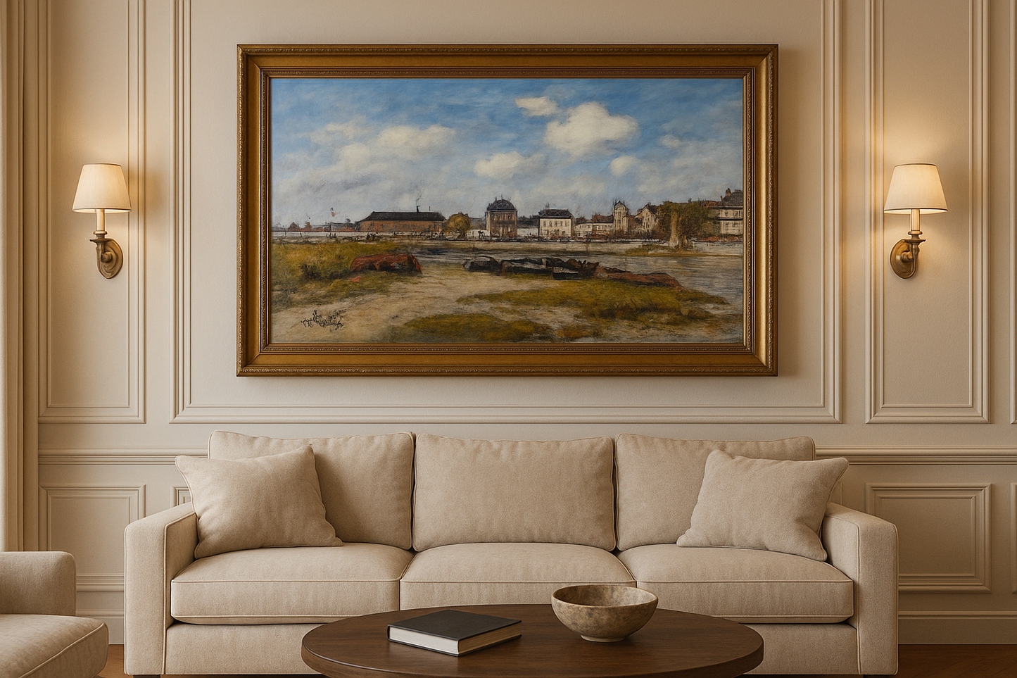 Přístav v Trouville při odlivu - Eugène Boudin