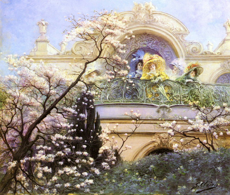 Sur le balcon - Georges Clairin