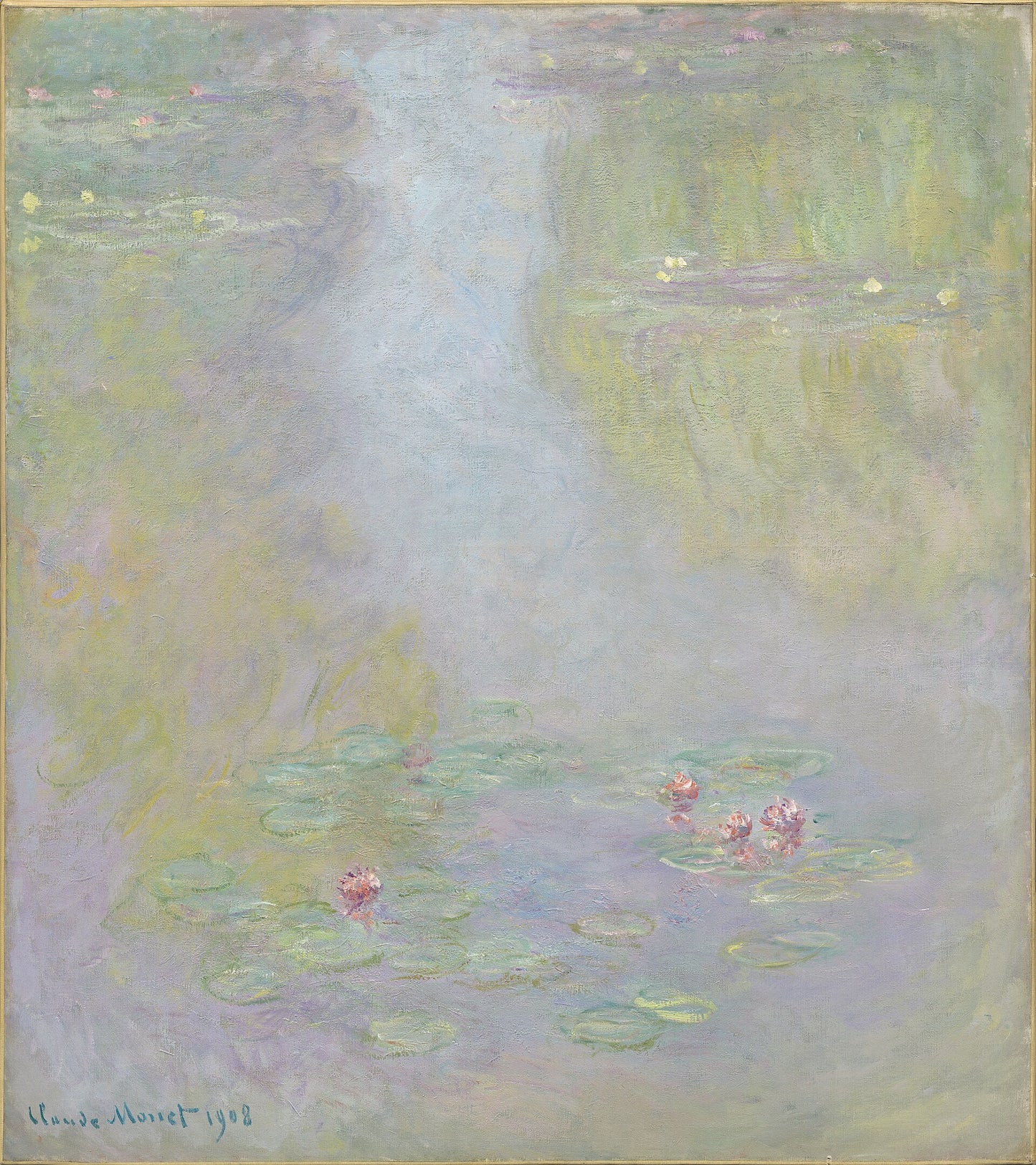 🎨 Lekníny – Mlha a jemnost, Claude Monet, 1908