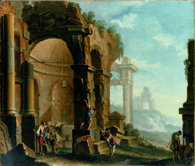 Ruines antiques avec des personnages - Sebastiano Ricci