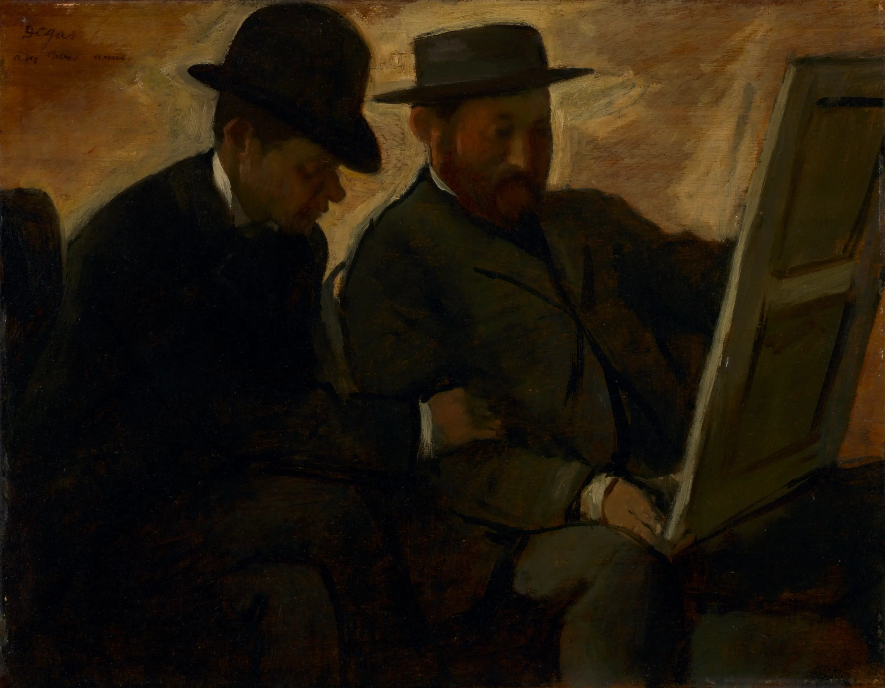 Reproduction du tableau « Paul Lafond et Alphonse Cherfils examinant un tableau - Edgar Degas » par Alpha Reproduction en peinture à l’huile