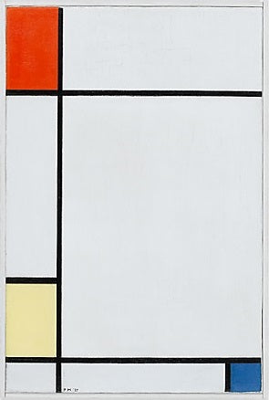 Reproduction du tableau « Composition n° III avec du rouge, du jaune et du bleu - Piet Mondrian » par Alpha Reproduction en peinture à l’huile