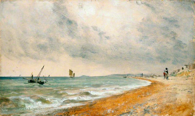 Plage de Hove avec bateaux de pêche - John Constable