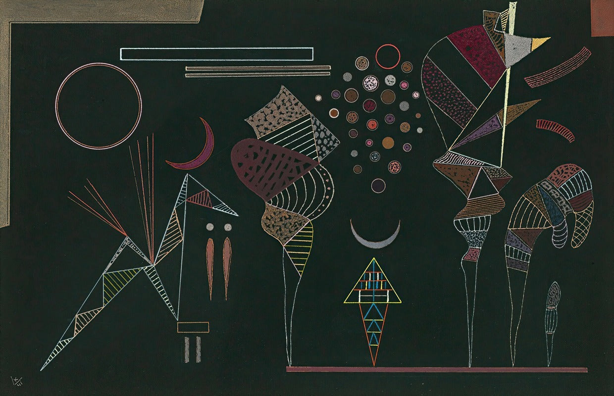 Reproduction du tableau « Contrastes réduits - Vassily Kandinsky » par Alpha Reproduction en peinture à l’huile