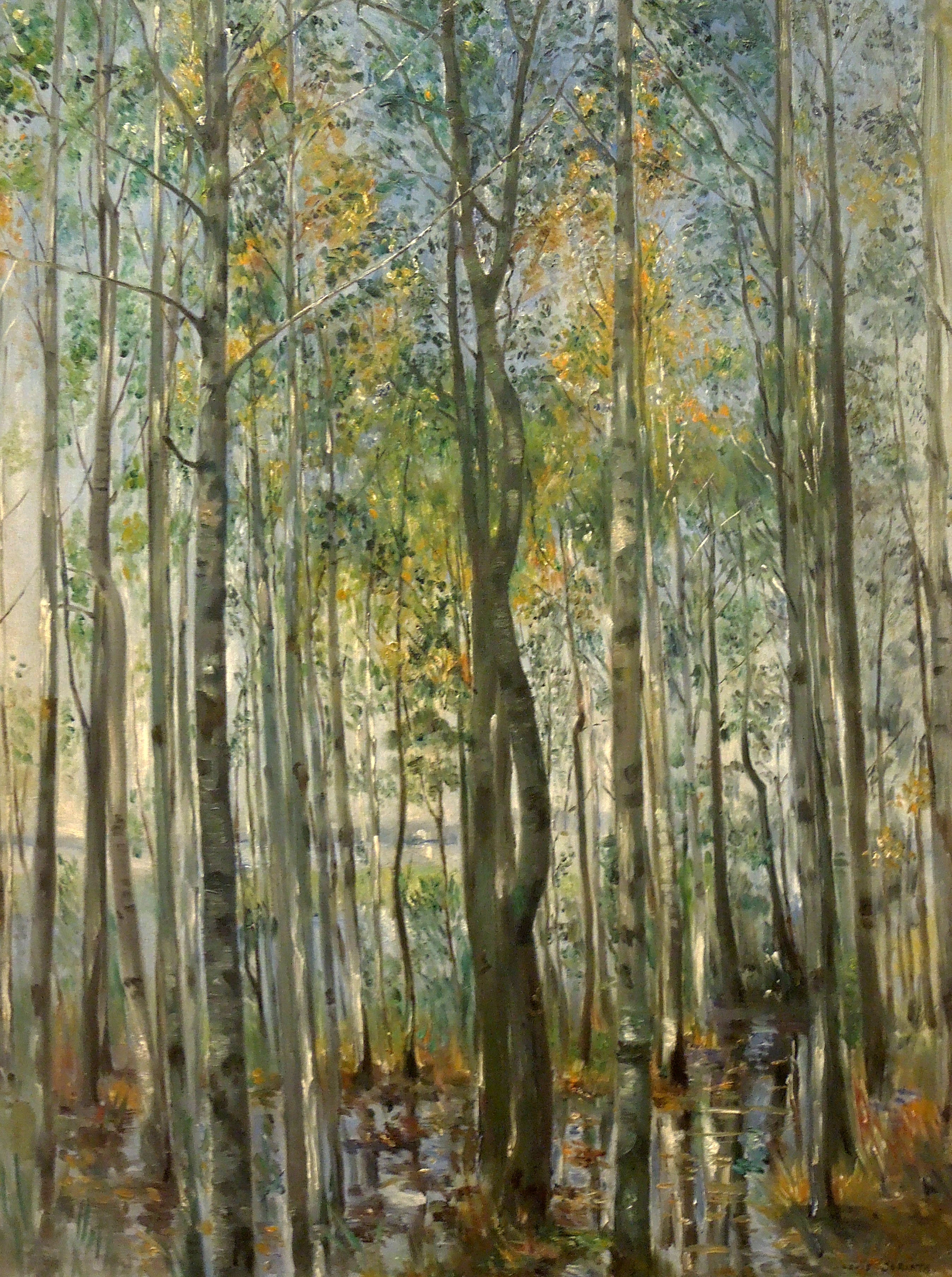 Une forêt. Inondations sur le lac de Starnberg - Lovis Corinth