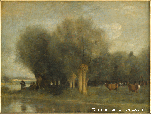Saules au bord de l'eau - Jean-Baptiste Camille Corot