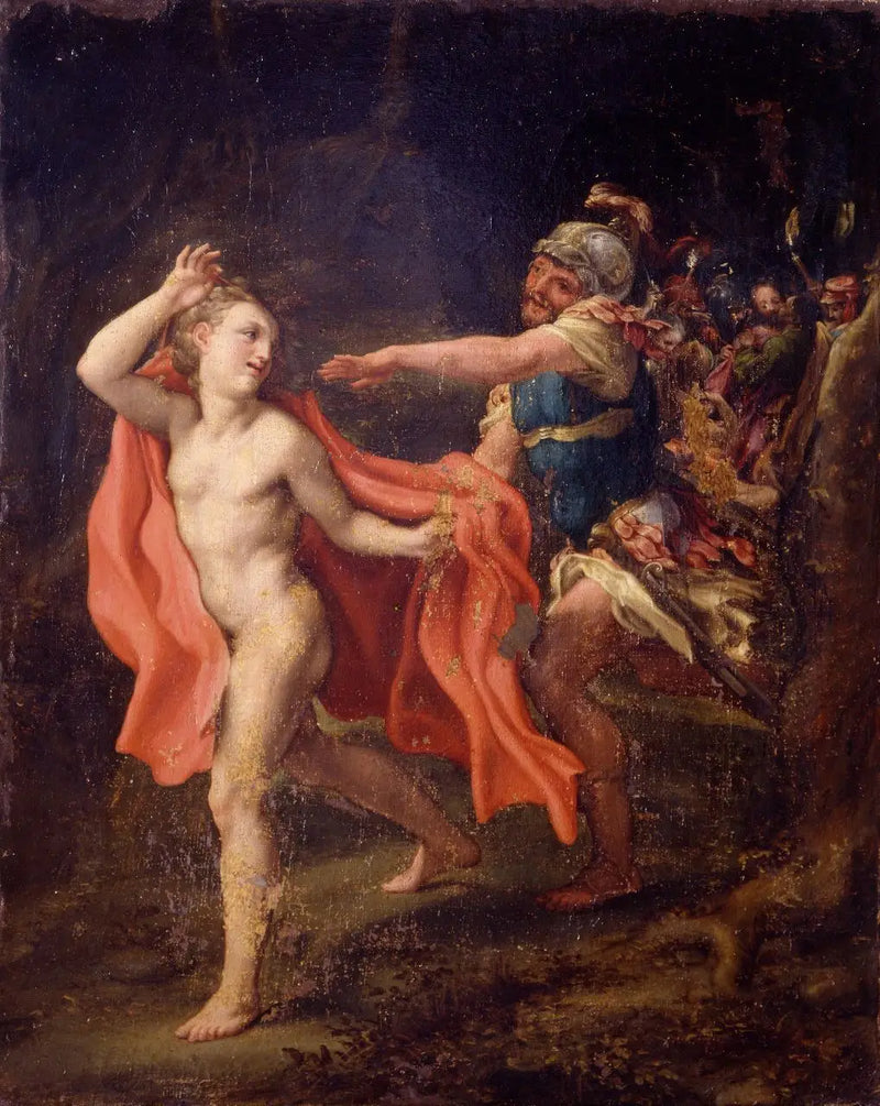 Mladý muž utíkající před zadržením Krista - Antonio da Correggio