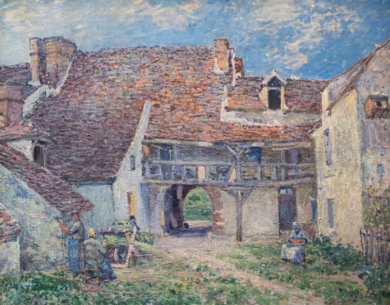 Dvůr farmy v Saint-Mammès - Alfred Sisley