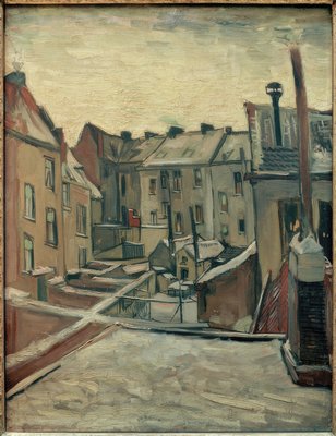 🏙️ Školní dvůr v Antverpách – Vincent van Gogh (1885–1886)