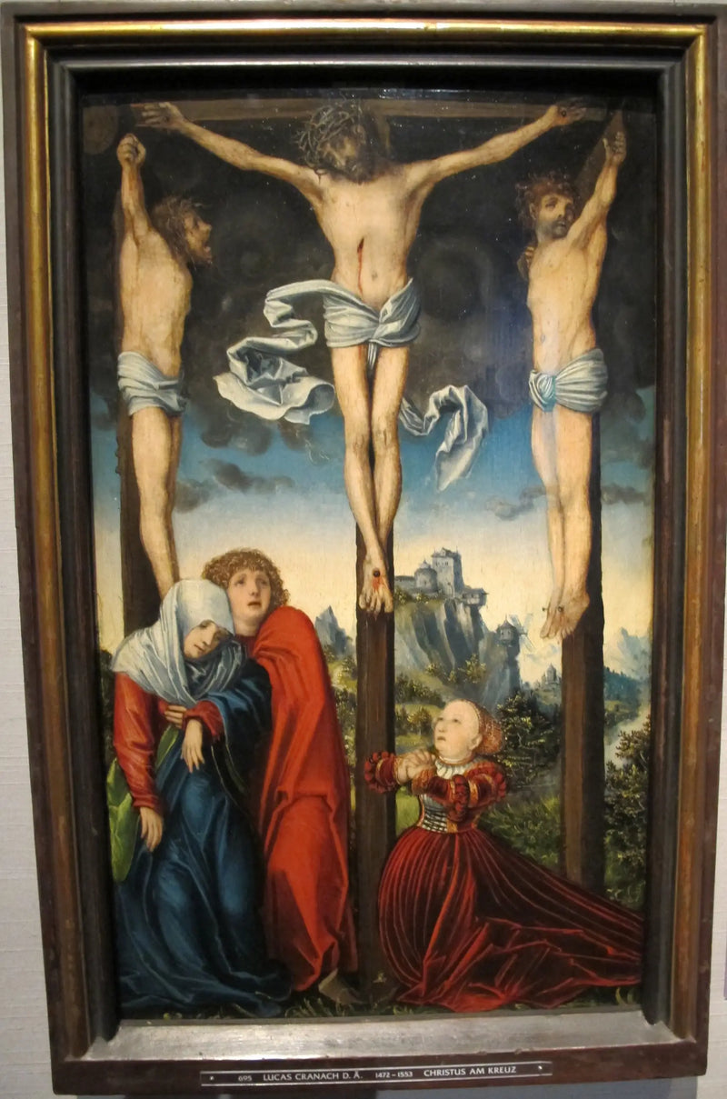 Ukřižovaný Kristus mezi dvěma lotry - Lucas Cranach starší