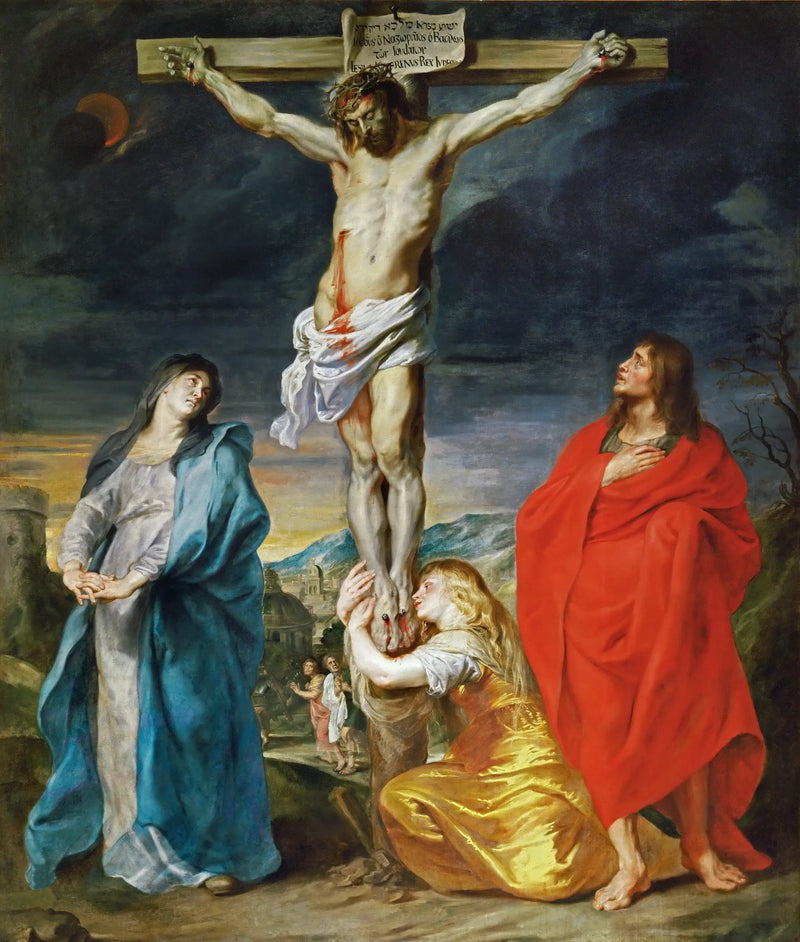 Kristus na kříži, Panna Marie, svatý Jan a svatá Marie Magdaléna - Antoine van Dyck