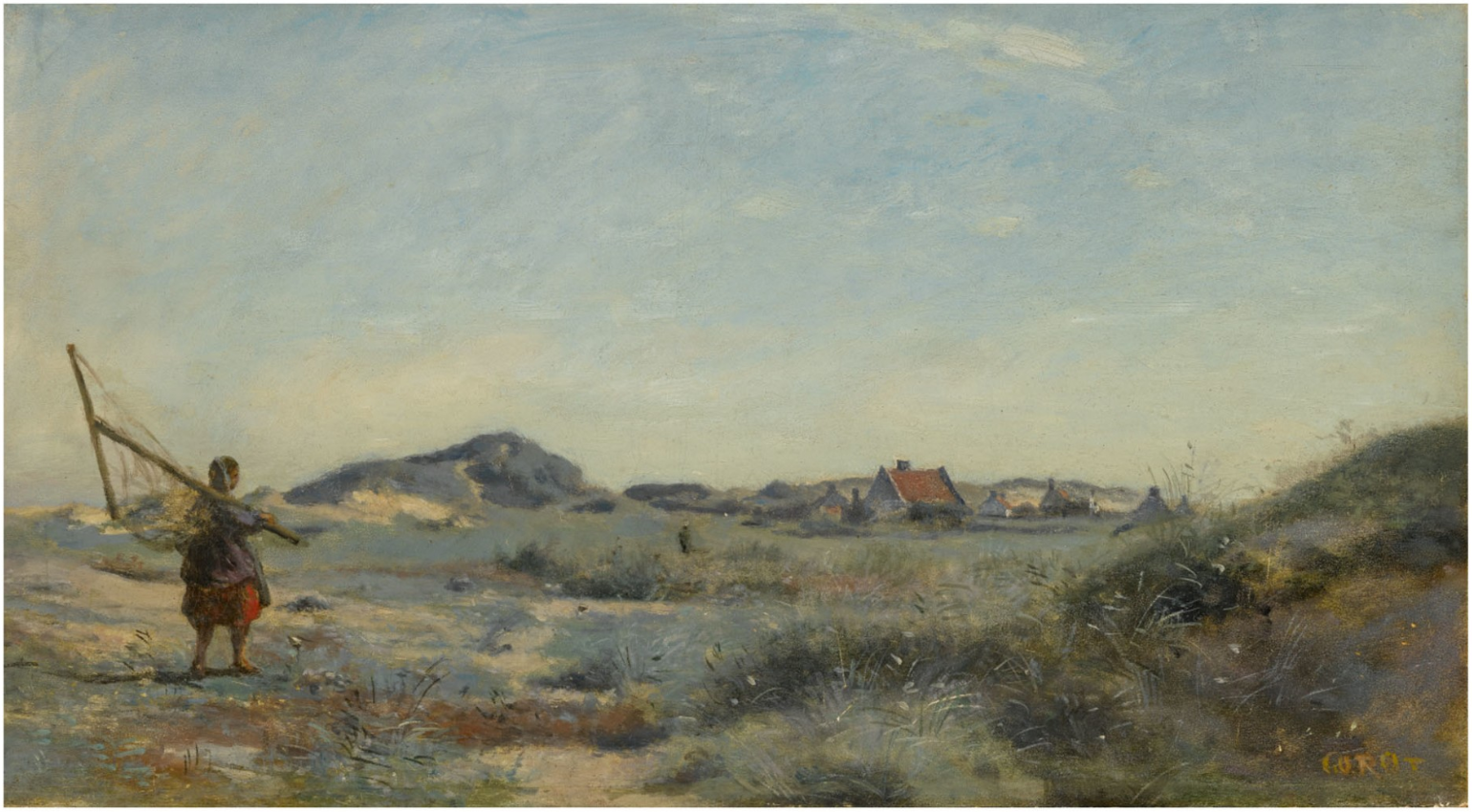 Dunkerque. Une pêcheuse de crevettes - Jean-Baptiste Camille Corot