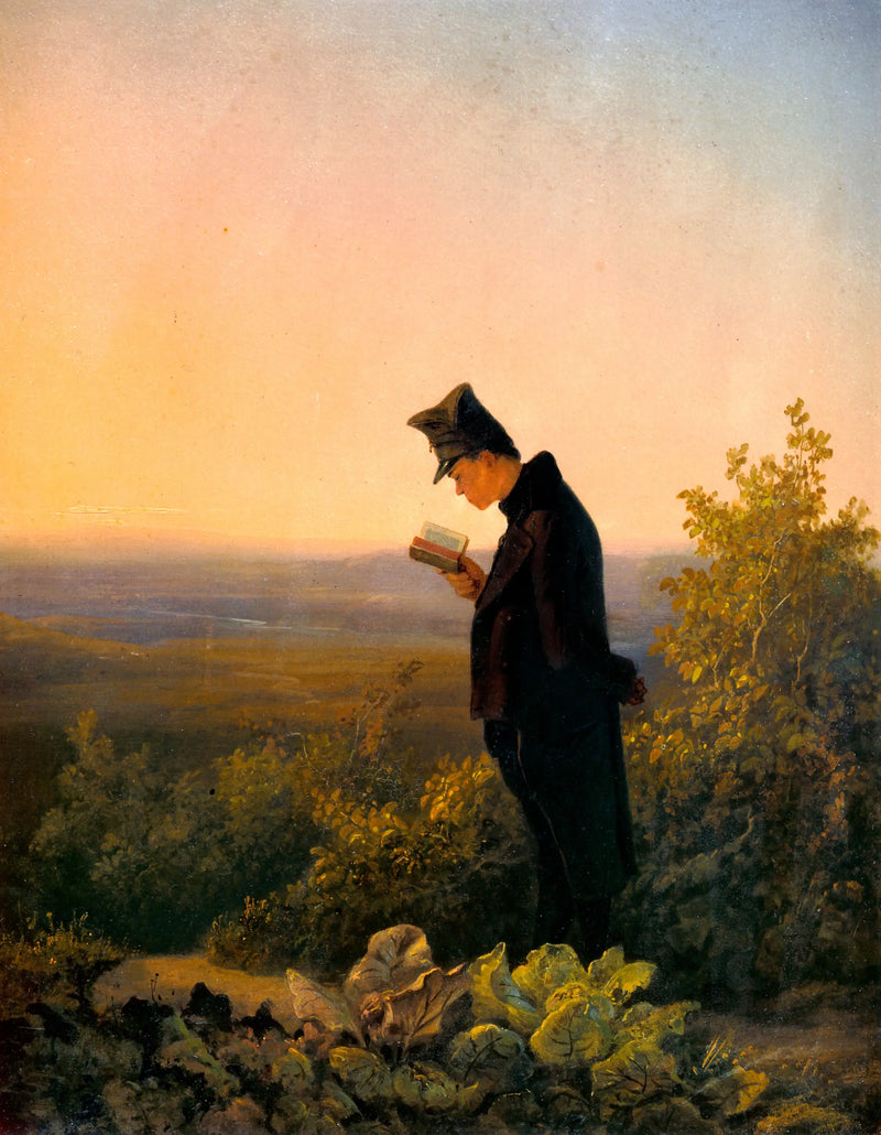 Čtení breviáře, večer - Carl Spitzweg