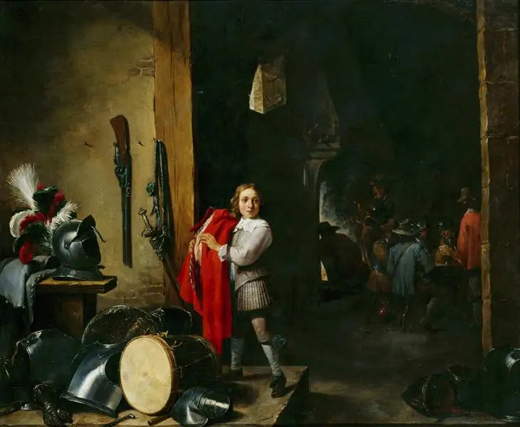 Le page dans la salle de garde - David Teniers le Jeune - Alpha Reproduction