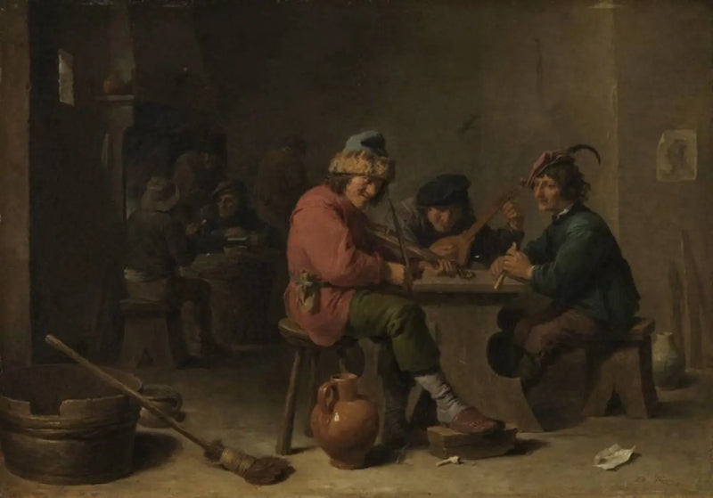 Les agriculteurs hrají na hudební nástroje - David Teniers le Jeune