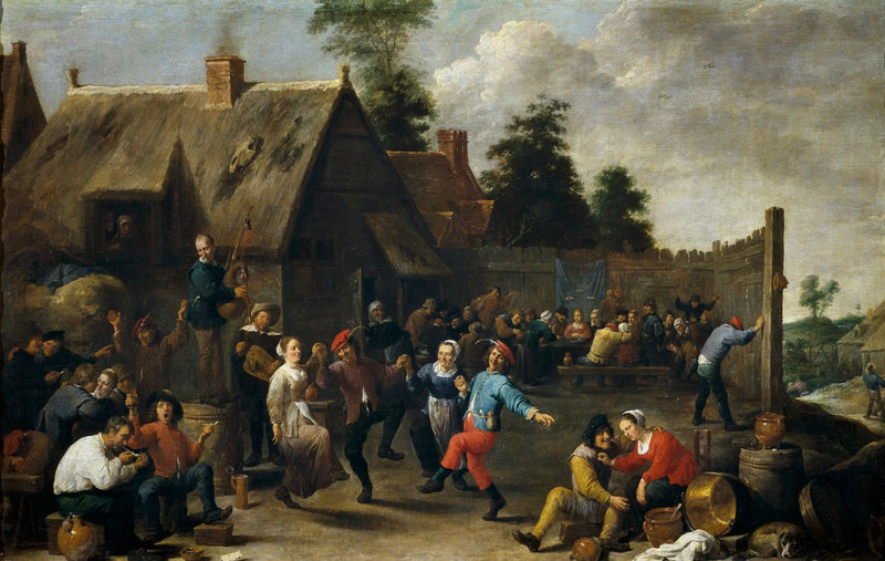 Vesnická slavnost a hostina - David Teniers mladší