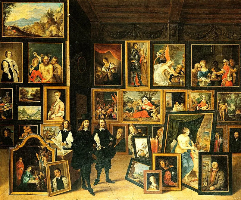Arcivévoda Leopold-Guillaume v jeho galerii v Bruselu - David Teniers le Jeune