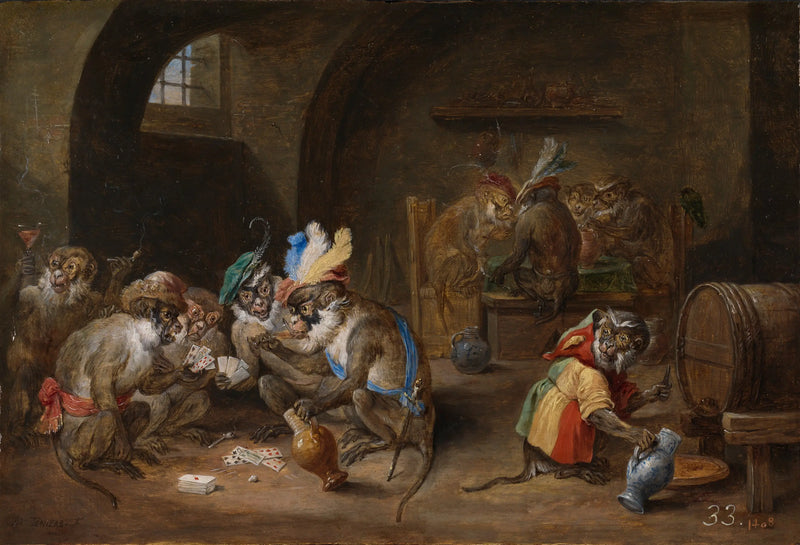 Opice v hospodě - David Teniers mladší