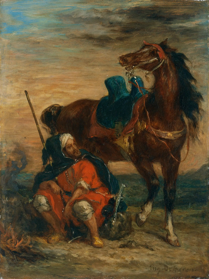 Arabský jezdec - Eugène Delacroix