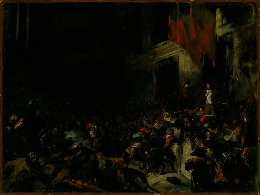 Reproduction du tableau « Boissy d'Anglas à la Convention - Eugène Delacroix » par Alpha Reproduction en peinture à l’huile