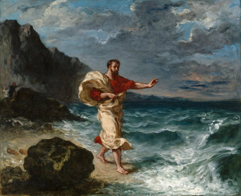 Démosthénes u moře - Eugène Delacroix