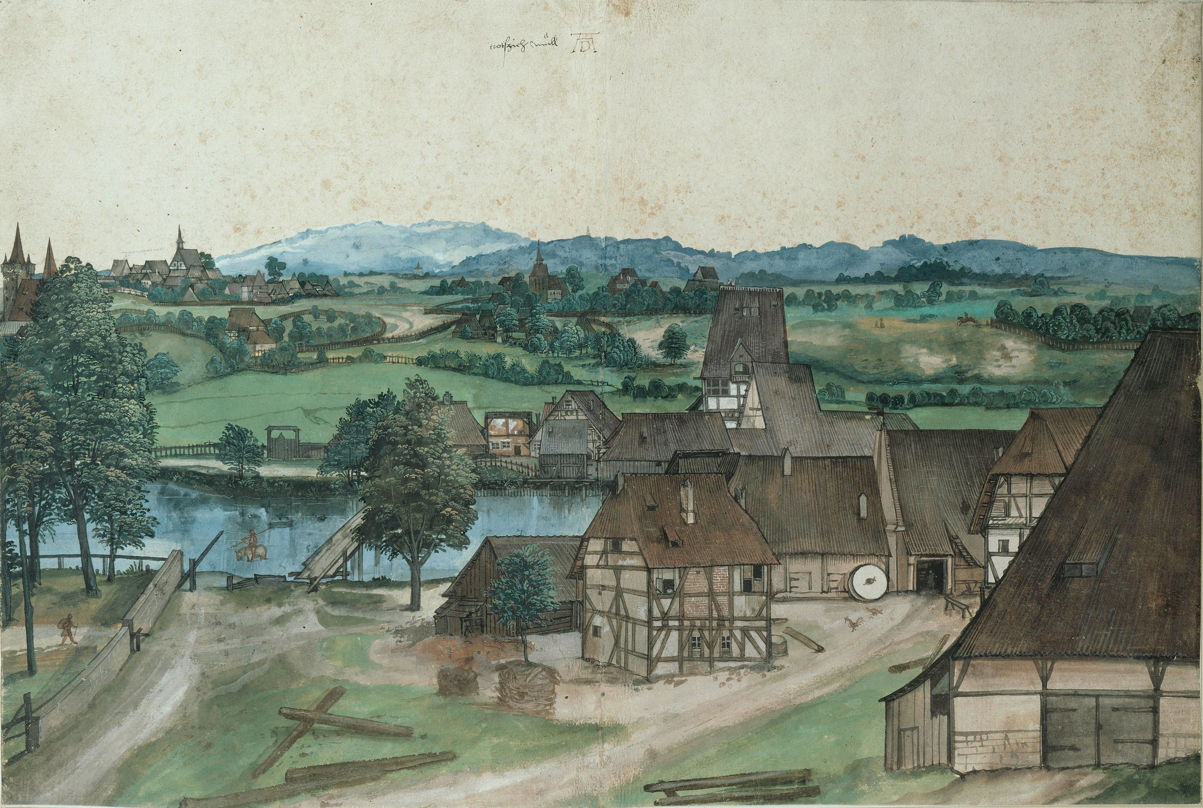 Tréfilerie na Pegnitz, poblíž Norimberka - Albrecht Dürer