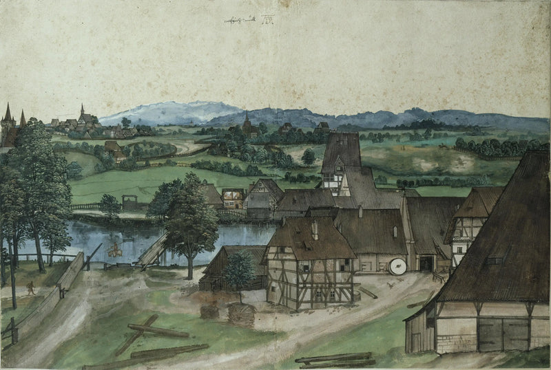Tréfilerie na Pegnitz, poblíž Norimberka - Albrecht Dürer