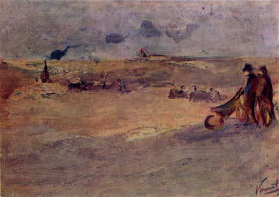 Krajina s dunami a postavami - Vincent van Gogh
