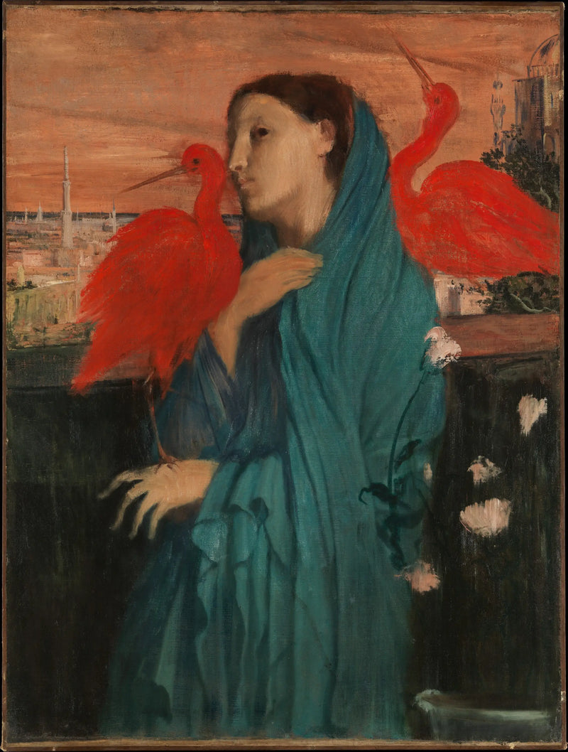 Mladá žena s ibisem - Edgar Degas