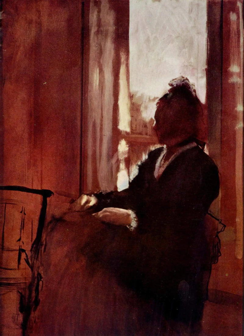 Žena u okna - Edgar Degas