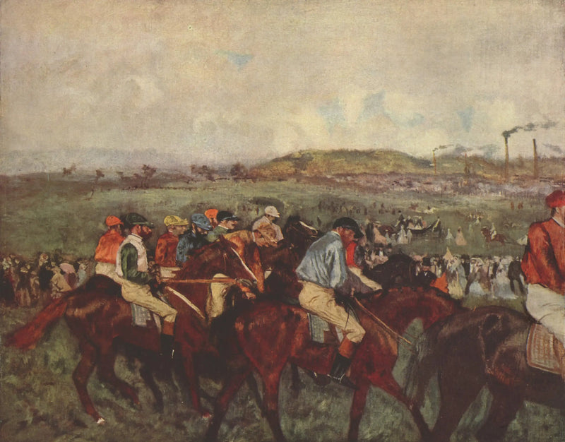 Pánská závodní jízda. Před odjezdem - Edgar Degas