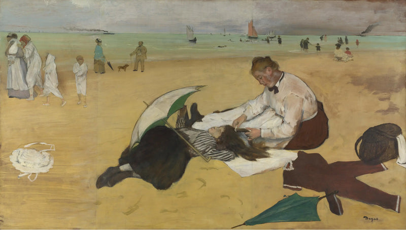 Plážová scéna - Edgar Degas