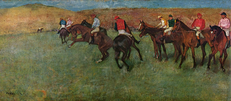 Na závodech: před odjezdem - Edgar Degas