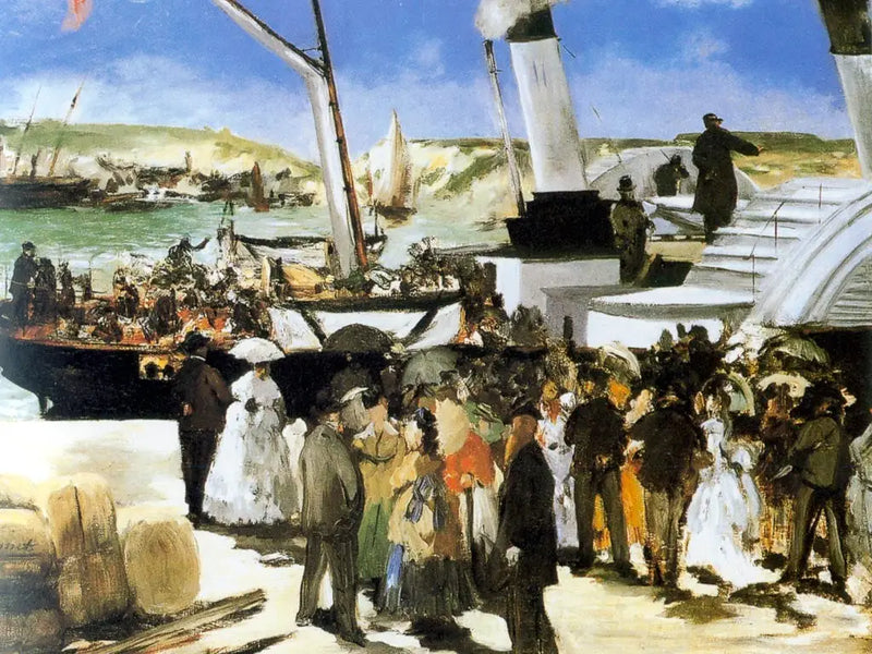 Odjezd parníku z Folkestone - Édouard Manet