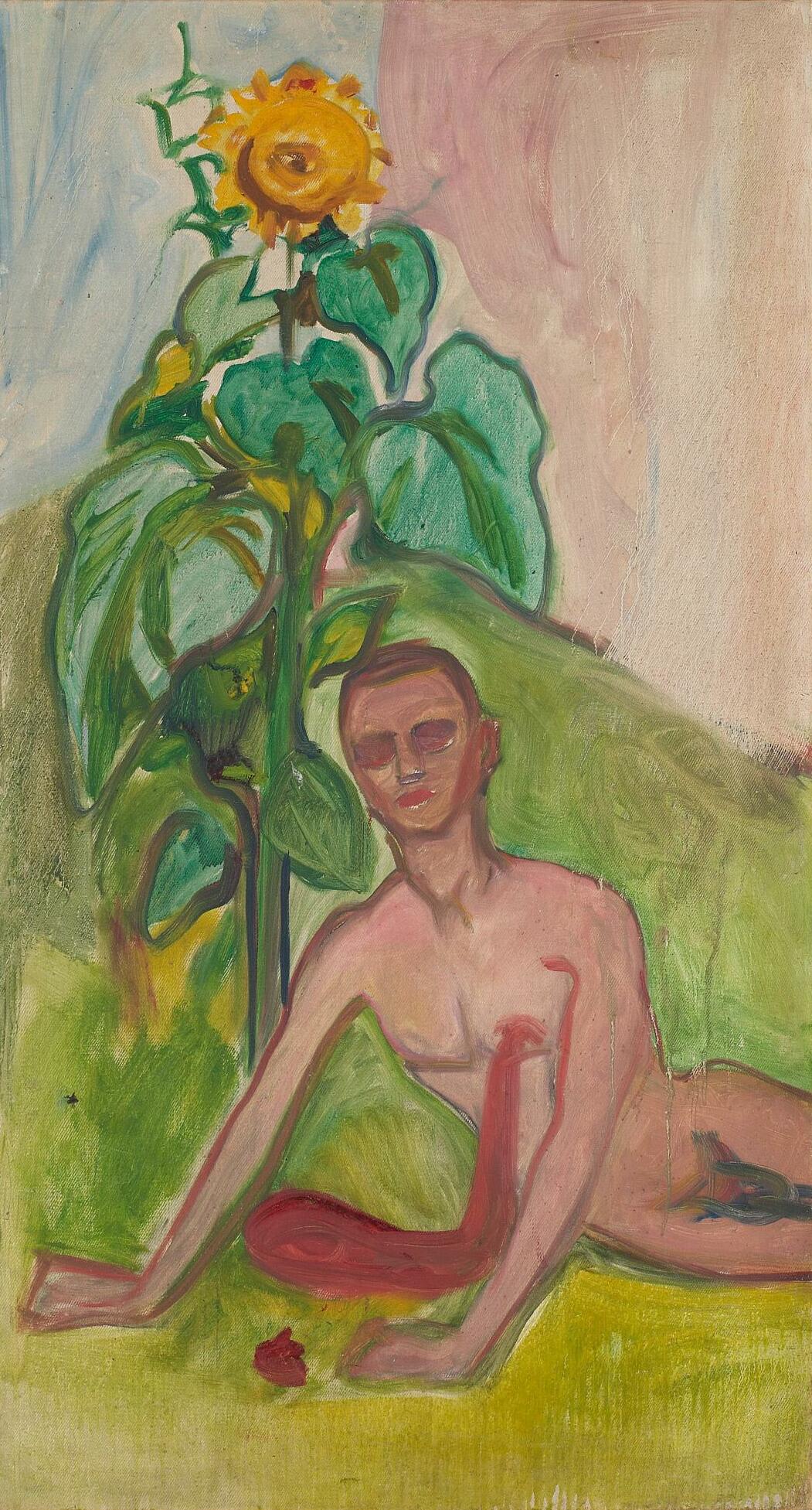 Reproduction du tableau « Homme saignant et Tournesol - Edvard Munch » par Alpha Reproduction en peinture à l’huile