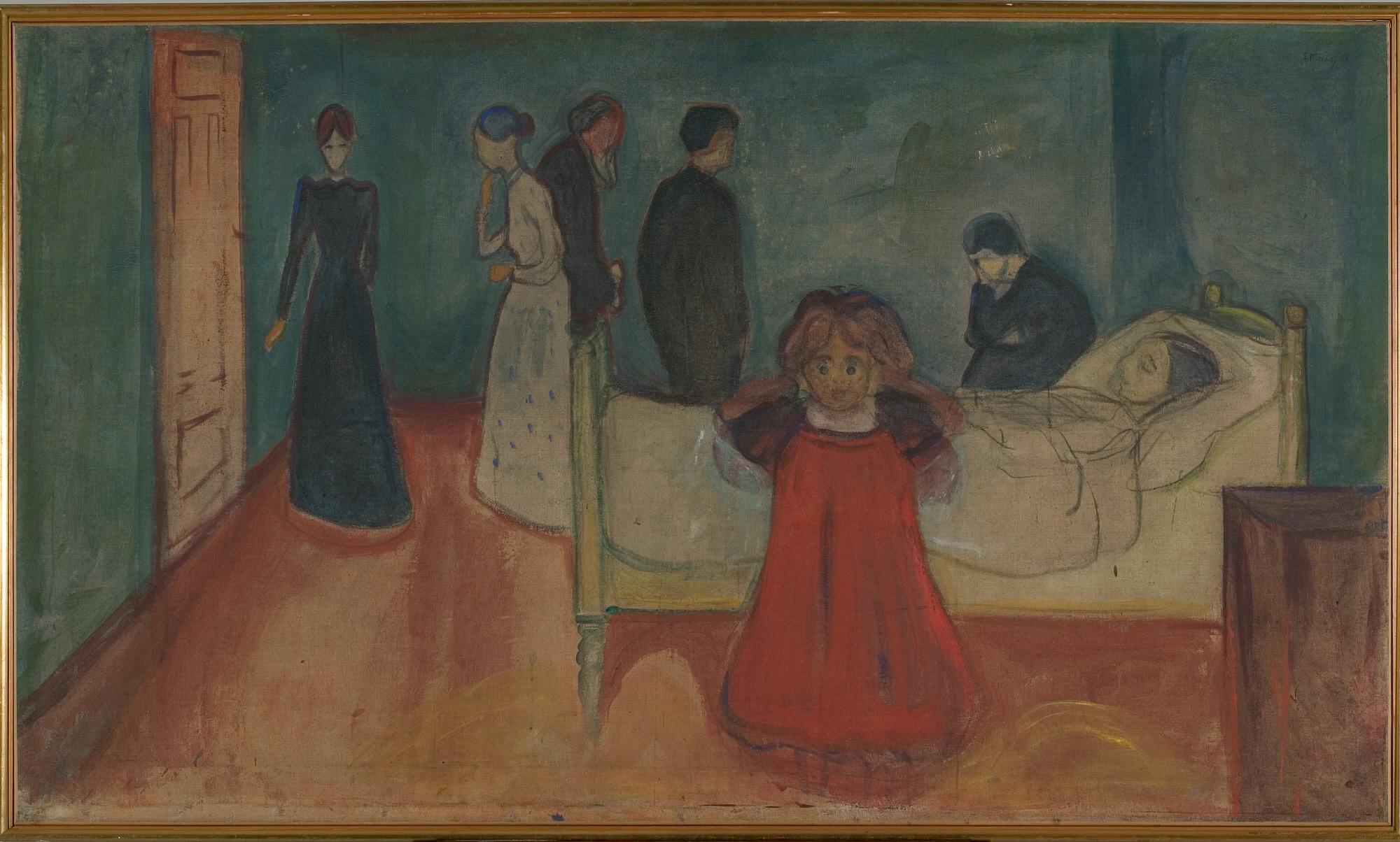 Reproduction du tableau « La Mort et l'Enfant - Edvard Munch » par Alpha Reproduction en peinture à l’huile