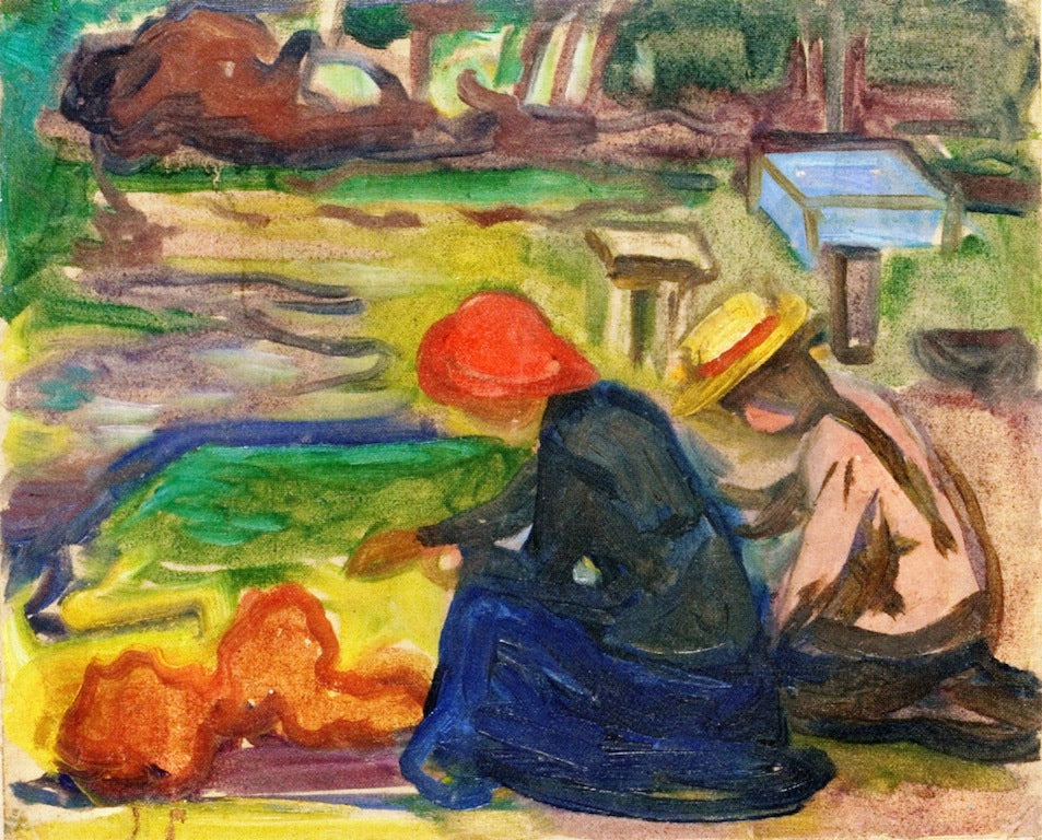 Reproduction du tableau « Dans le jardin - Edvard Munch » par Alpha Reproduction en peinture à l’huile