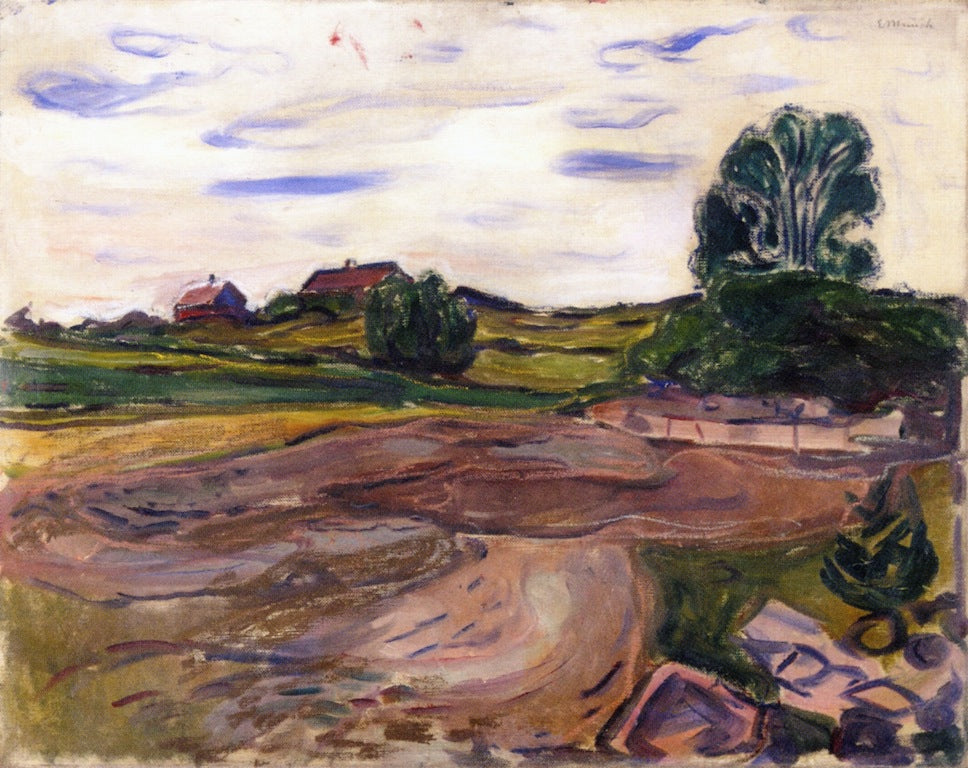 Reproduction du tableau « Paysage - Edvard Munch » par Alpha Reproduction en peinture à l’huile
