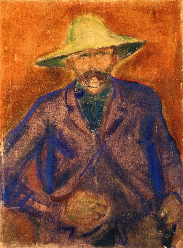 Reproduction du tableau « Homme au chapeau de paille - Edvard Munch » par Alpha Reproduction en peinture à l’huile